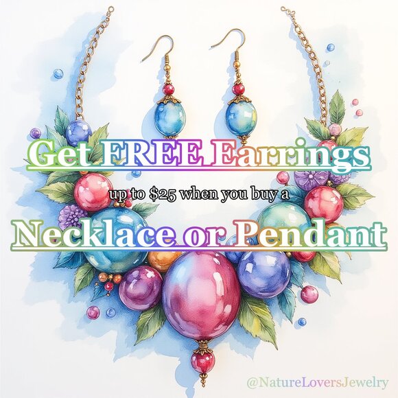 This Week: Buy a Necklace & Get FREE EARRINGS (up to $25) - Gifts for Her! - Picture 1 of 14